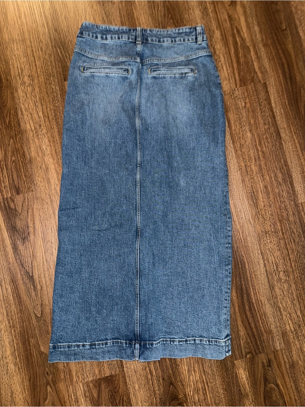 Pilcro Button-Front Denim Maxi Skirt - Light Blue US 10 New without tags - Picture 3 of 7